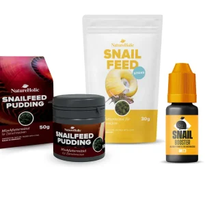 Top-Preis NatureHolic Schnecken Futter Paket - Snailfeed Sticks, Snailfeed Power-Paste, Snail BOOSTER